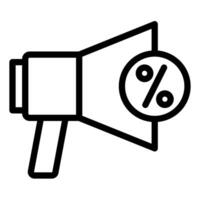 megaphone line icon illustration isolated on white background vector
