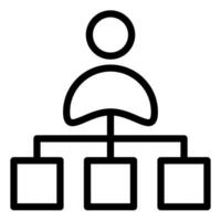 hierarchy line icon illustration isolated on white background vector