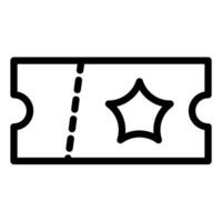 ticket line icon illustration isolated on white background vector