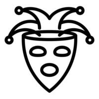 mask line icon illustration isolated on white background vector
