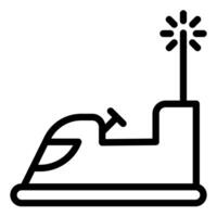 bumper car line icon illustration isolated on white background vector