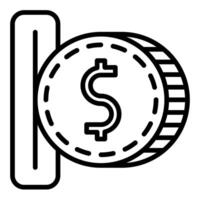 insert coin line icon illustration isolated on white background vector