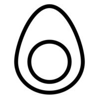 avocado line icon illustration isolated on white background vector