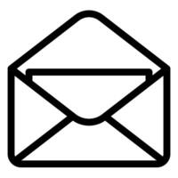 envelope line icon illustration isolated on white background vector