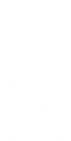 a drawing of a robot with a white outline png