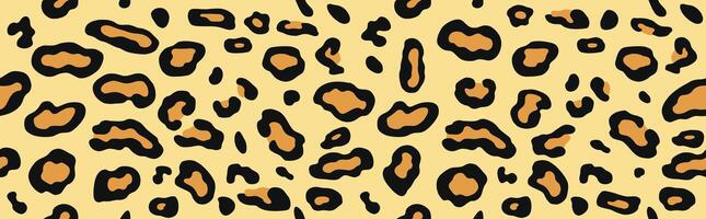 Jaguar or leopard skin pattern, repeating seamless texture. Animal cheetah print for textile design vector