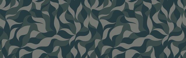 Curly waves tracery, black curved lines, stylized abstract petals pattern. Seamless background. Leaflets texture wallpapers for printing on paper or fabric vector