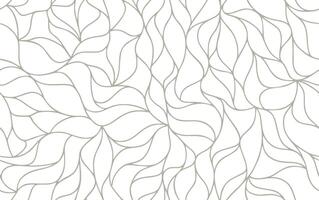 Curly waves tracery, curved lines, stylized abstract petals pattern. Seamless leaf background. Outline white texture. Organic wallpapers for printing on paper or fabric vector