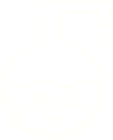 a cartoon drawing of a chemical flask with a face png