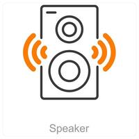 Speaker and audio icon concept vector