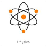 Physics and atom icon concept vector