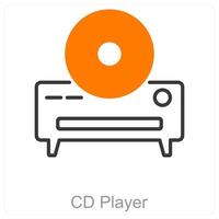 CD Player and music icon concept vector