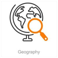 Geography and globe icon concept vector