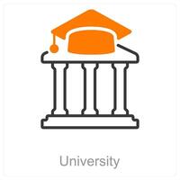 University and lecture icon concept vector