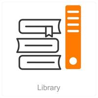 Library and books icon concept vector