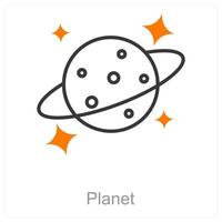 Planet and space icon concept vector