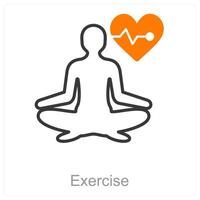 Exercise and gym icon concept vector