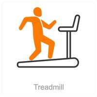 Treadmill and exercise icon concept vector