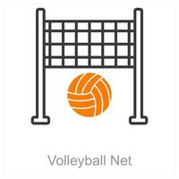 Volleyball Net and net icon concept vector