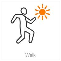 Walk and path icon concept vector