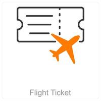Flight Ticket and travel icon concept vector