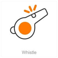 Whistle and alert icon concept vector