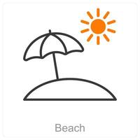 Beach and summer icon concept vector