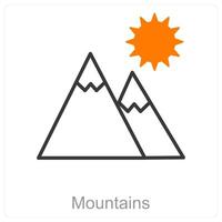 Mountains and climb icon concept vector