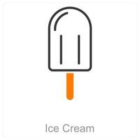 Ice Cream and cone icon concept vector