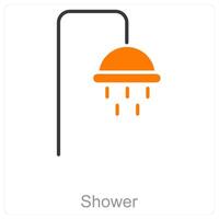 Shower and water icon concept vector