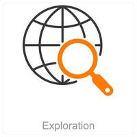 Exploration and discover icon concept vector