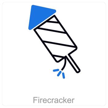 petardo y festivo icono concepto vector