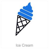 Ice Cream and cone icon concept vector