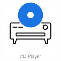CD Player and music icon concept vector