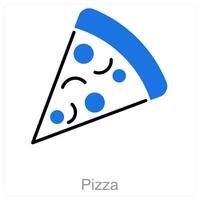 Pizza and cheese icon concept vector