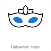 Halloween Mask and ghost icon concept vector