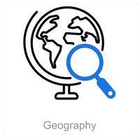 Geography and globe icon concept vector