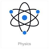 Physics and atom icon concept vector
