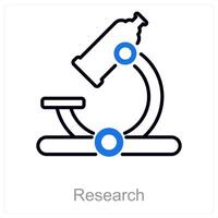 Research and discovery icon concept vector