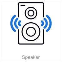Speaker and audio icon concept vector