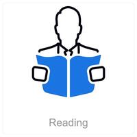 Reading and pages icon concept vector