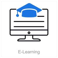 E-Learning and online icon concept vector