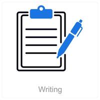 Writing and pen icon concept vector