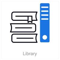 Library and books icon concept vector