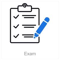 Exam and test icon concept vector