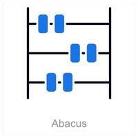 Abacus and tool icon concept vector