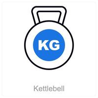 Kettlebell and gym icon concept vector