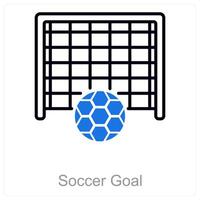 Soccer Goal and ball icon concept vector