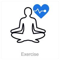 Exercise and gym icon concept vector
