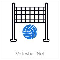 Volleyball Net and net icon concept vector